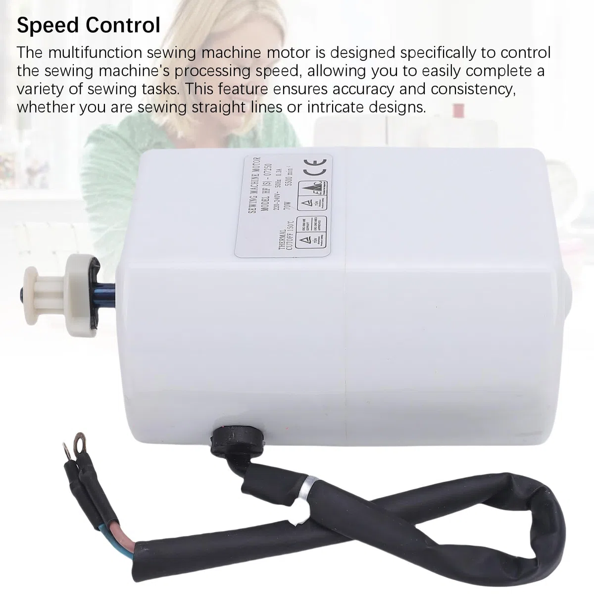 Motore per macchina da cucire, 70 W, multifunzione, 5500 giri/min, potente macchina da cucire elettrica multifunzionale, con regolazione stabile della velocità, per cucire a casa
