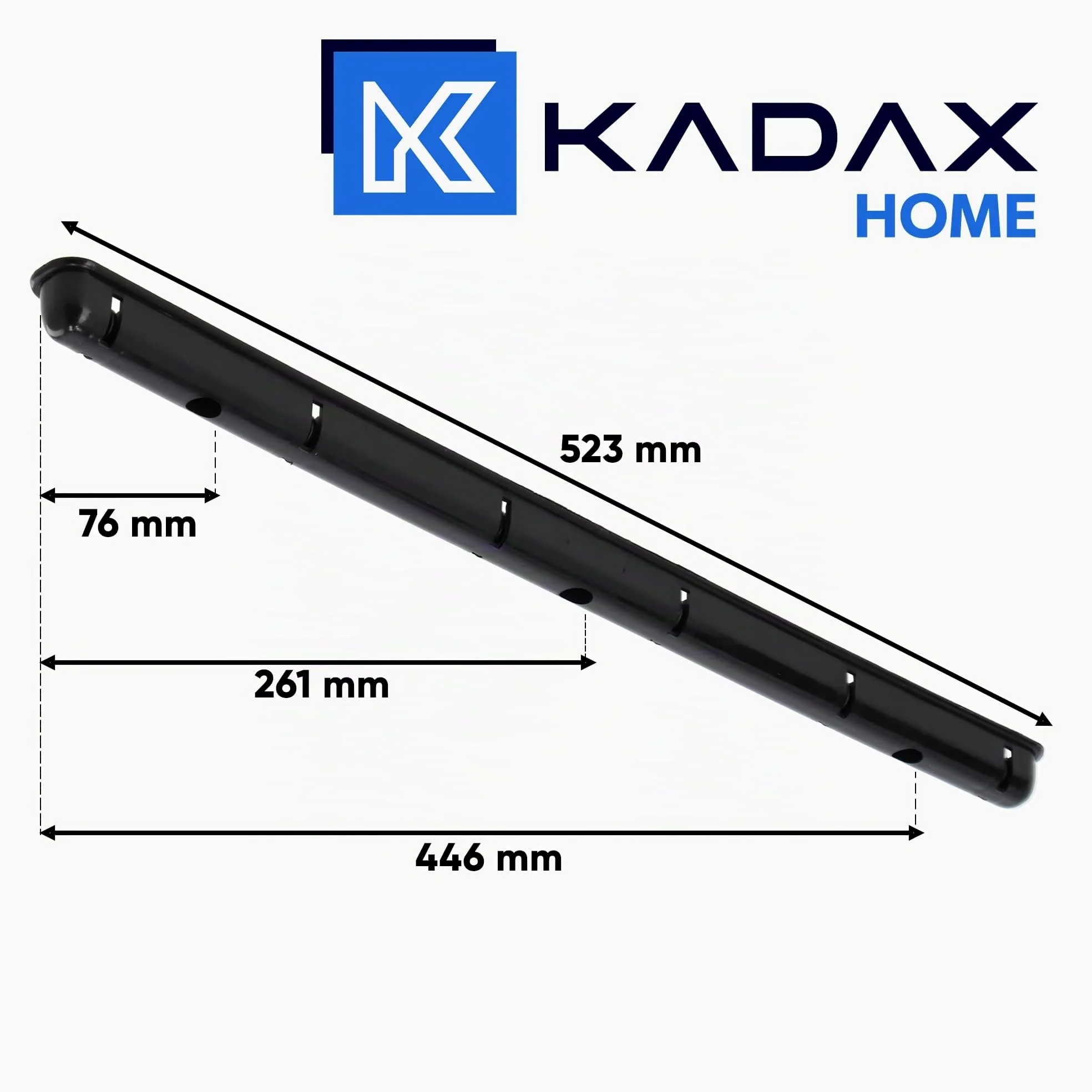 KADAX Stendibiancheria da Soffitto in Acciaio Rivestito in Polietilene, Stendino con Design Salvaspazio e Capacità di Carico di 12 kg (Nero, 6 x 100)