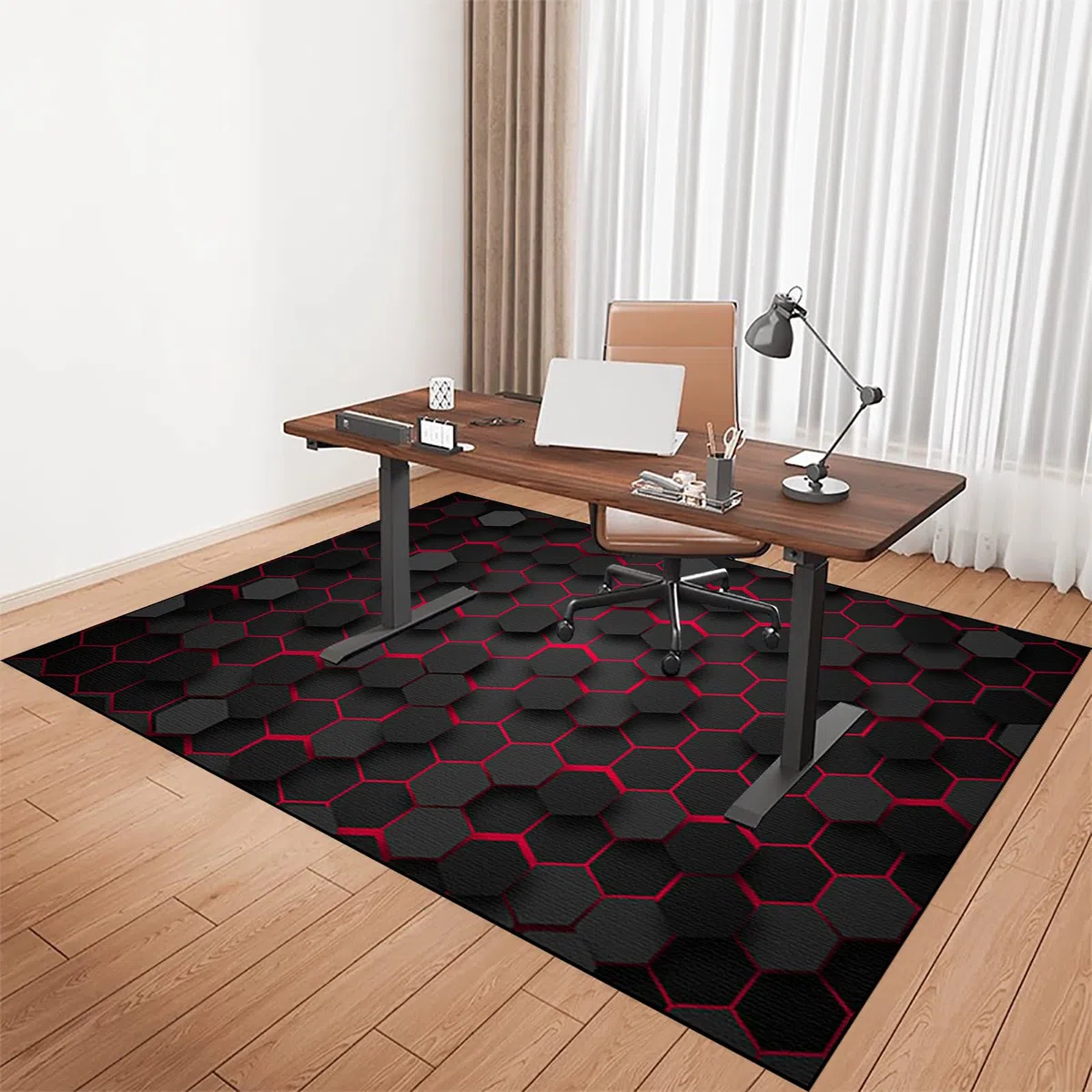 Gaming Tappeto Sedia - Tappeto salvapavimento – Tappeto Protettivo Sottosedia - Protezione Parquet e Pavimenti Duri - Tappetino per Sedia da Ufficio - Ufficio protettore del pavimento 70 x 100 cm