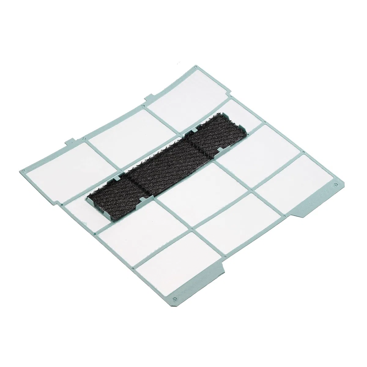 PATIKIL 29cm x 27,5cm Aria Condizionatore Aria Filtro, Plastica Aria Filtraggio Schermo Sostituzione con Filtro Aria Schiuma per HVAC, Blu Nero