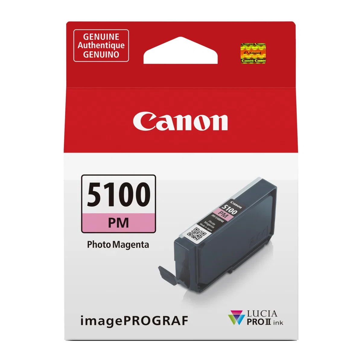 Canon Serbatoio d'inchiostro PFI-5100 Photo Magenta Lucia PRO II, compatibile con stampante imagePROGRAF PRO-310