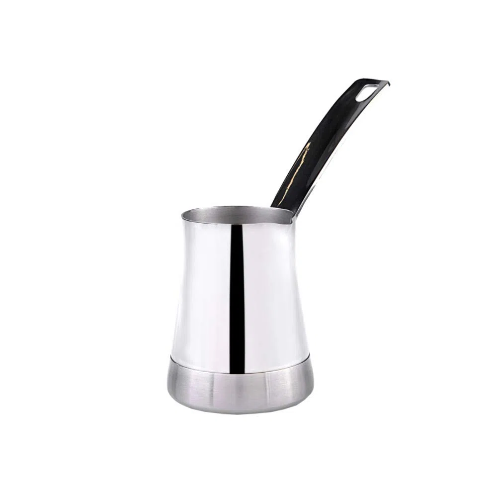 Karaca WIN - Caraffa per caffè con manico, per la preparazione della moka turca, 2 pezzi, adatta per piani cottura a induzione, adatta per la cottura del caffè turco