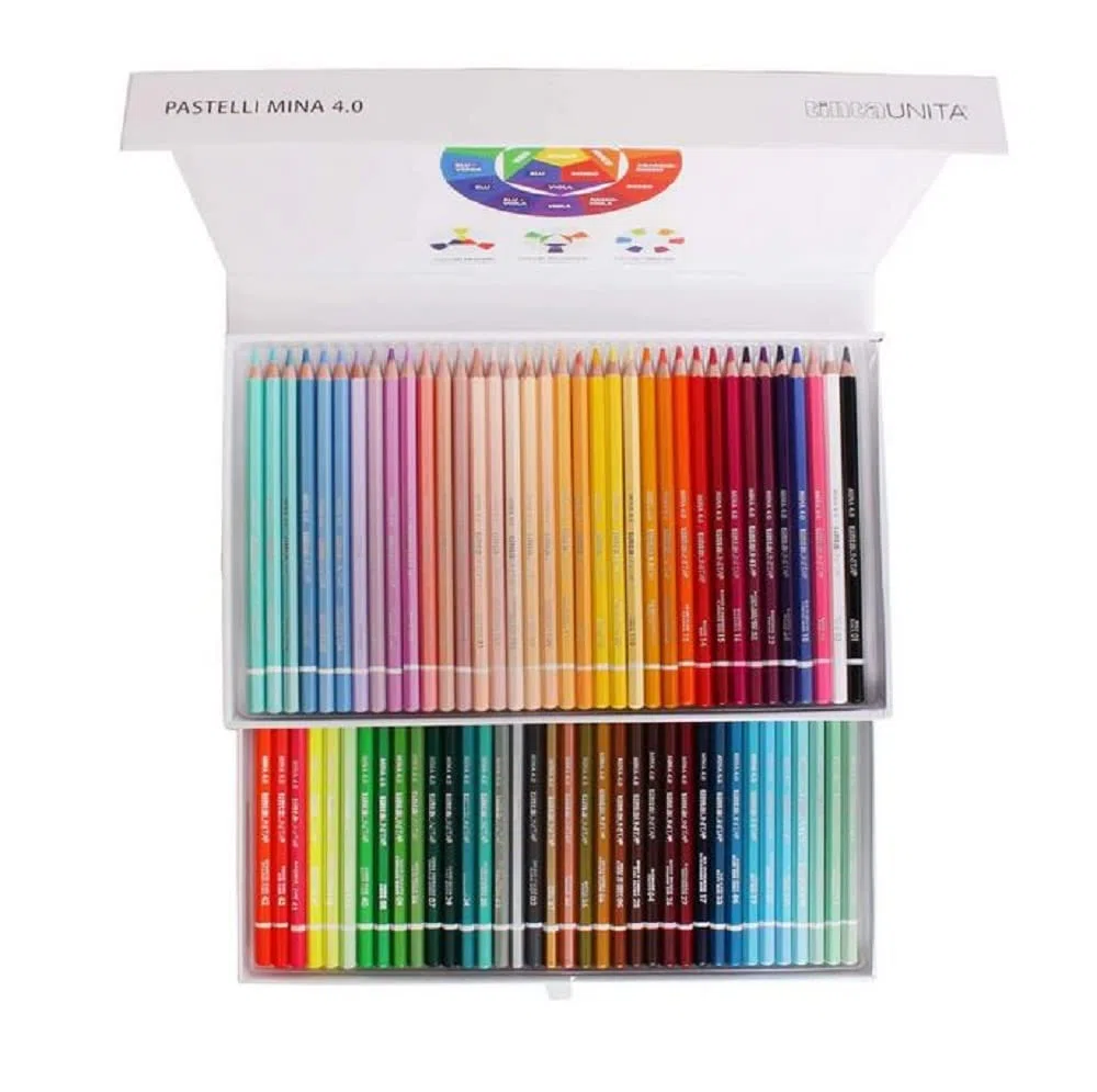 Tinta Unita Cassettiera 72 pastelli a 2 piani
