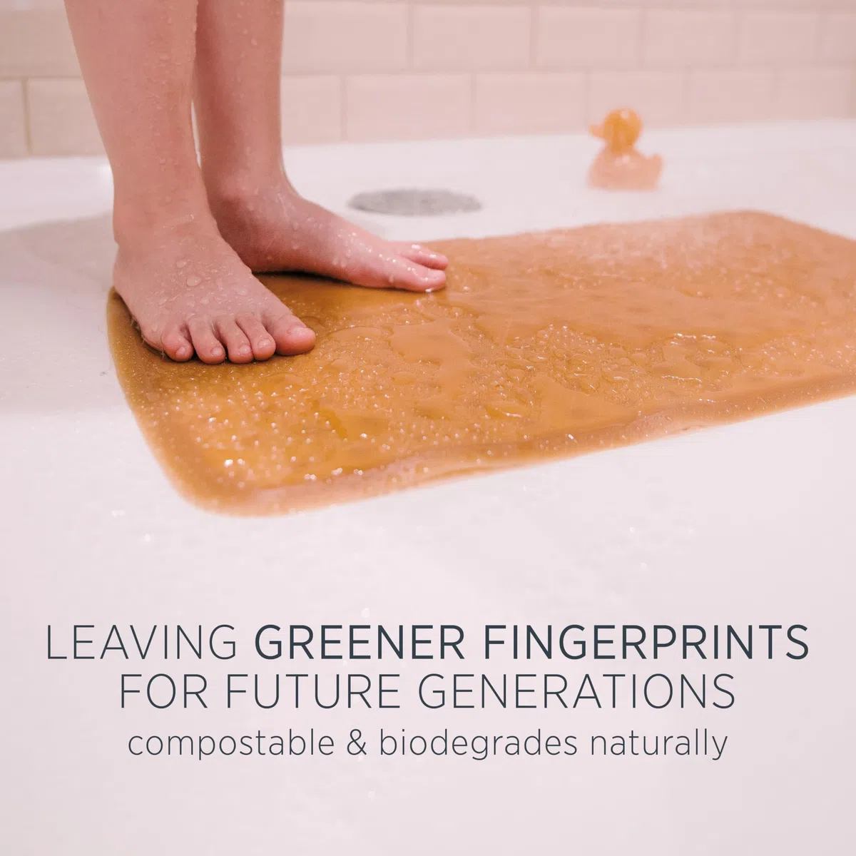 HEVEA Tappetino da bagno per neonati e bambini, 100% gomma naturale, antiscivolo, tappetino per vasca da bagno per bambini, riciclato, design danese, sicuro e sostenibile essenziale per il bagno