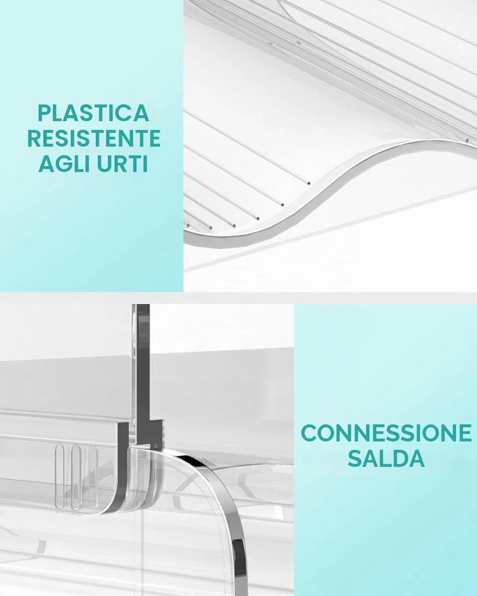 Portaborraccia impilabile per cucina, porta bottiglie di vino,dispensa, organizer per bottiglie d'acqua in plastica, per frigorifero, armadio da cucina, vino, 4 pezzi