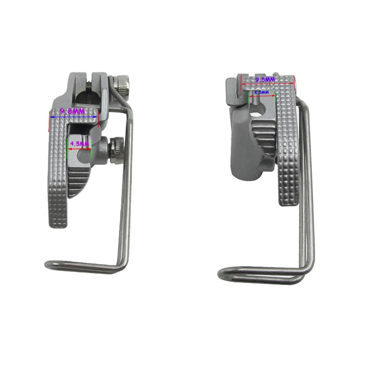 2SET #AD367LN+AD367RN piedino sinistro e destro per cerniera compatibile con Durkopp Adler 367, 467, 667, 669, 767, 768, 867, 868, 869, 1767