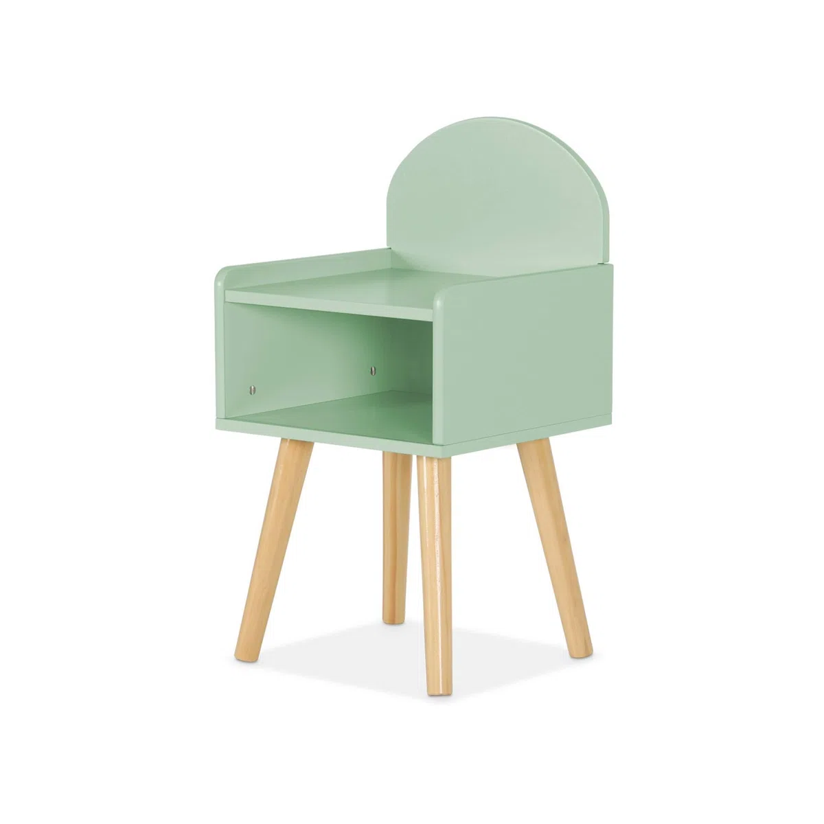 Comodino per bambini, Nephos, Verde, 30x28x55.6 cm
