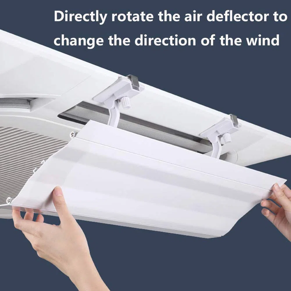 Deflettore del Condizionatore D'Aria per Il Condizionamento D'Aria Centrale del Soffitto,L'Angolo Regolabile,Facile Installazione,Prevenire Il Soffiaggio Diretto Dell'Aria(Una Fetta) (60cm)