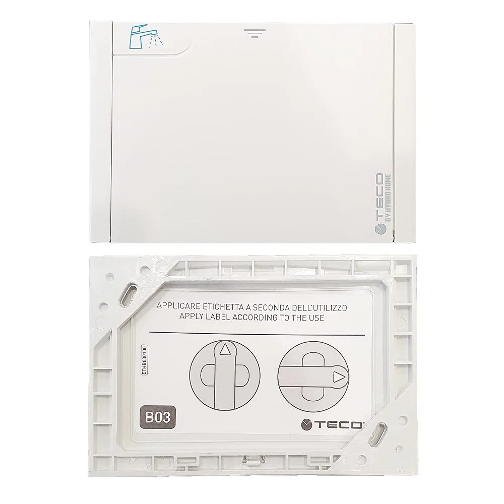 Placca di copertura valvola Acqua Teco B03 Multicolore by HYDRO HOME (BIANCO)
