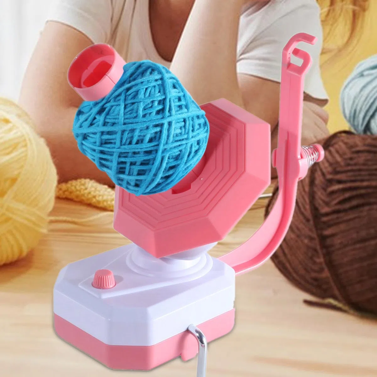 Avvolgitore di Filo Elettrico | Avvolgitore Automatico per Gomitoli di Filato con Capacità 10 Once | Aiutante del Rullo del Filato con Velocità Continua A Molla | Avvolgitrice per Lana per Maglieria