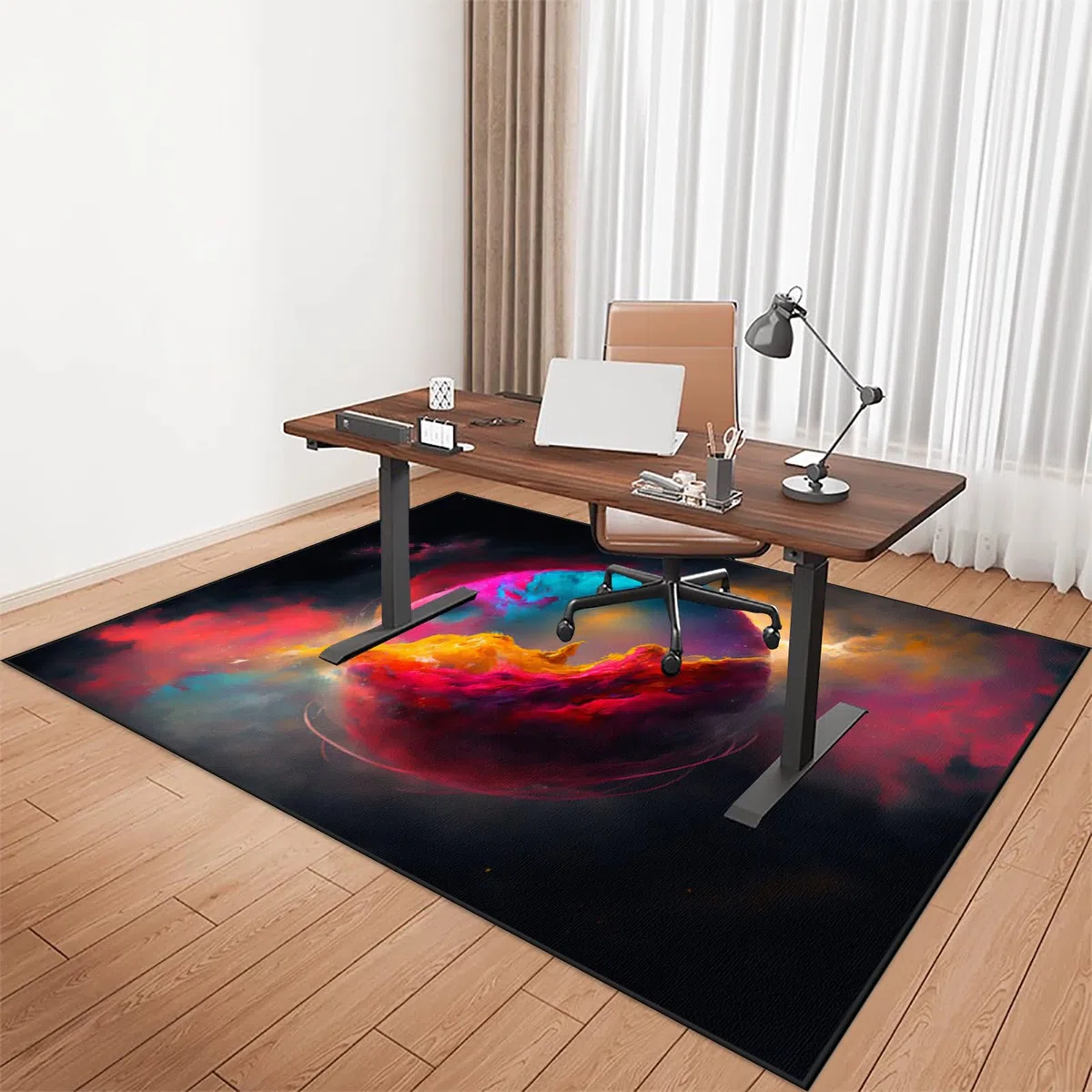 Tappetino Pavimenti per Parquet e Pavimenti Duri, Tappeto per Sedia Gaming, 80 x 100 cm Tappeto Sedia Ufficio, Protettivo Salvapavimento, Tappeto Sedia Gaming, Protezione per Moquette Multiuso