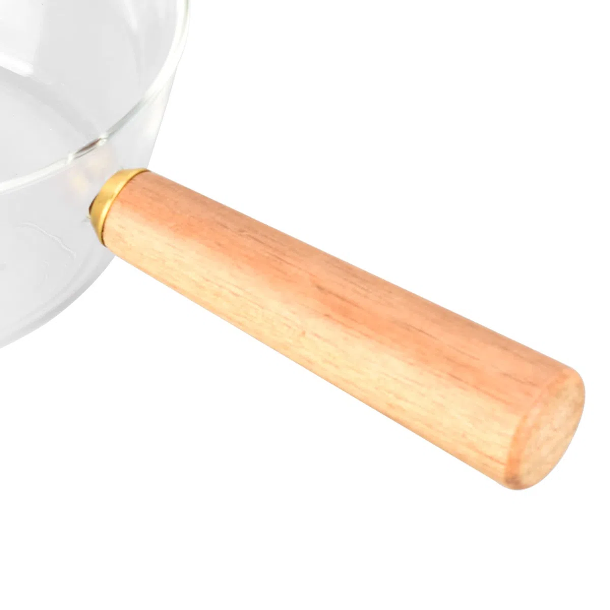 pentola per il latte con manico in legno, fornello da cucina con scaldaburro MINI adatto per pentolino induzione noodles per insalata di latte caldo(600ML)