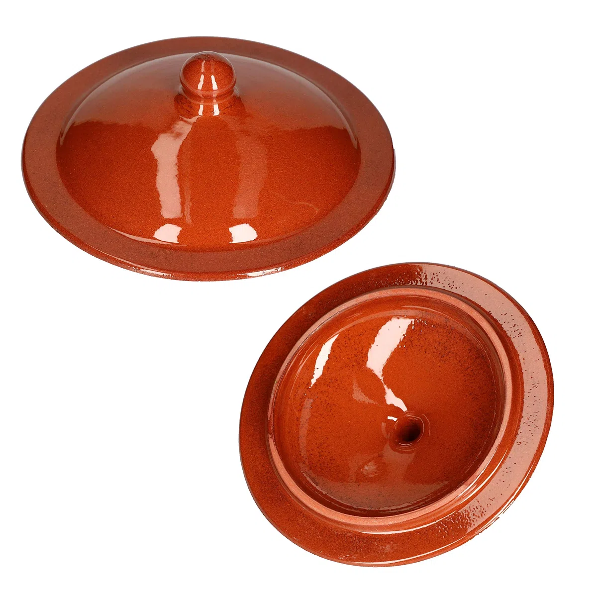MamboCat Casseruola in terracotta con coperchio 4,5 litri stile mediterraneo fatta a mano parzialmente smaltata adatta a stufati per rum o cetrioli antica/vintage medievale