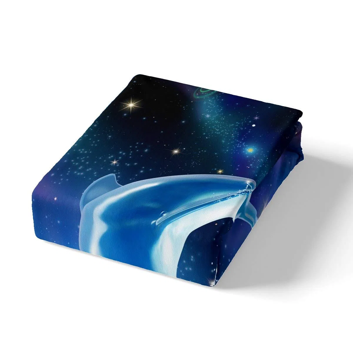 Set biancheria da letto delfino, per bambini, ragazzi, ragazze, equipaggiamento marino, galassia e luna, set di biancheria da letto per animali marini, decorazione della camera, 2 lenzuola