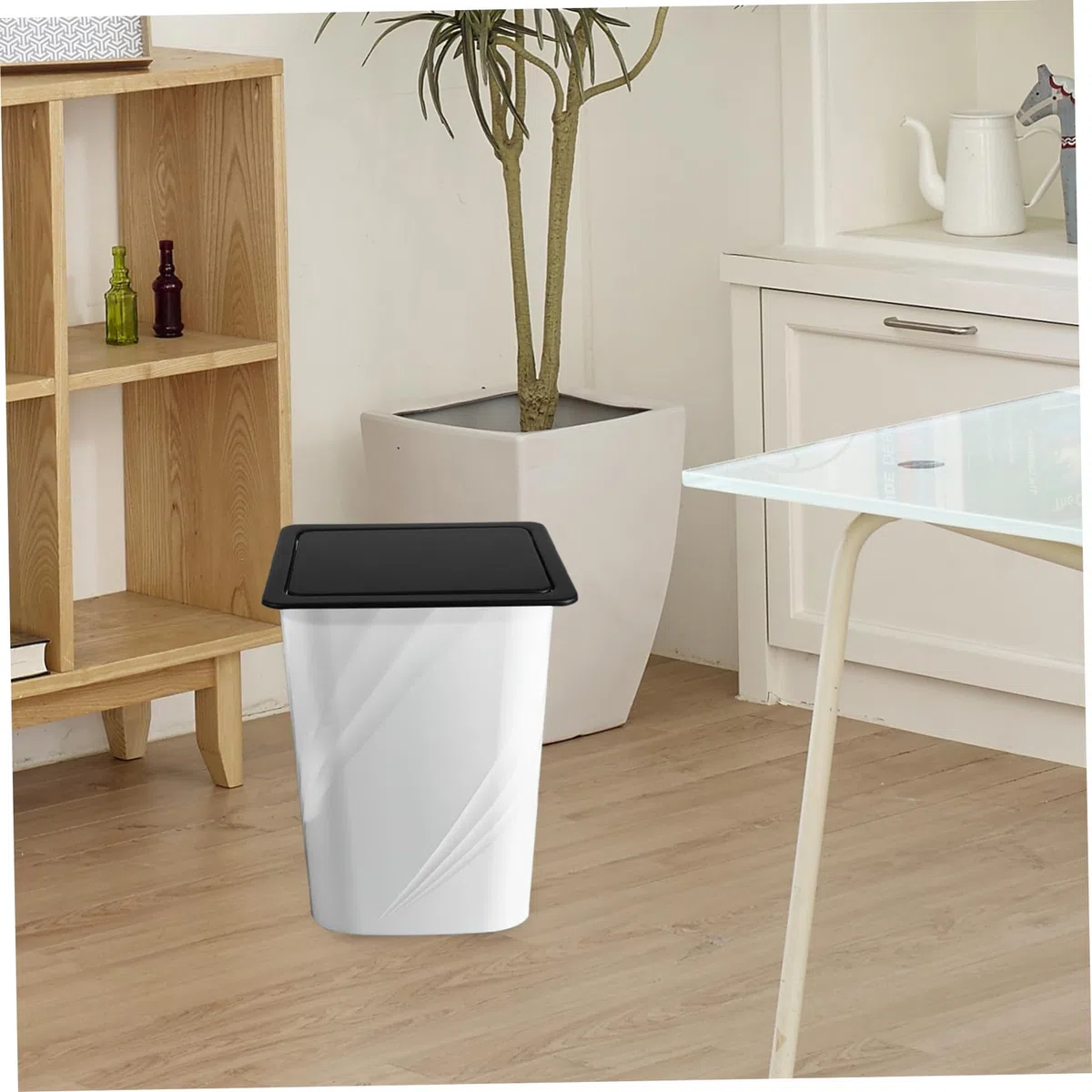 Valvola della spazzatura in acciaio inox con coperchio incorporato Recessed Trash Can Lid Flippbar per cucina piano di lavoro e lavandino, robusto, facile da pulire, efficiente