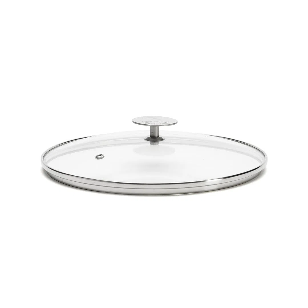 De Buyer Coperchio in Vetro con Maniglia in Acciaio Inox, diam cm 24, 3429.24, 24 cm