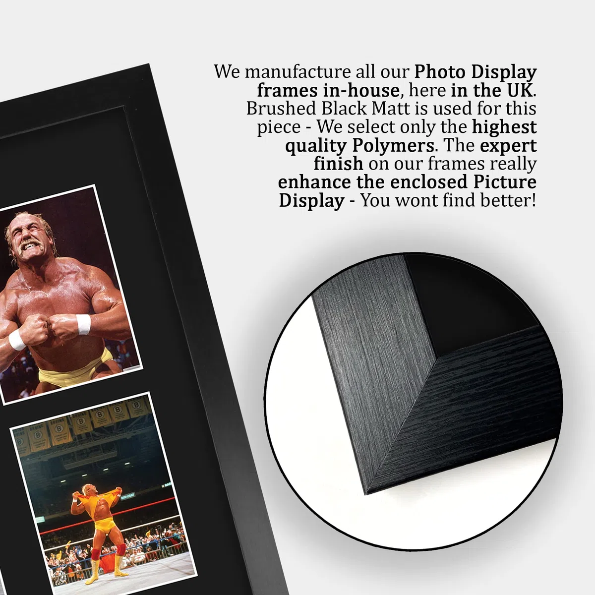 HWC Trading FR A3 Hulk Hogan Wrestling Regali Stampati Autografo Firmato Immagine Per WWE & WWF Memorabilia Tifosi - A3 Framed
