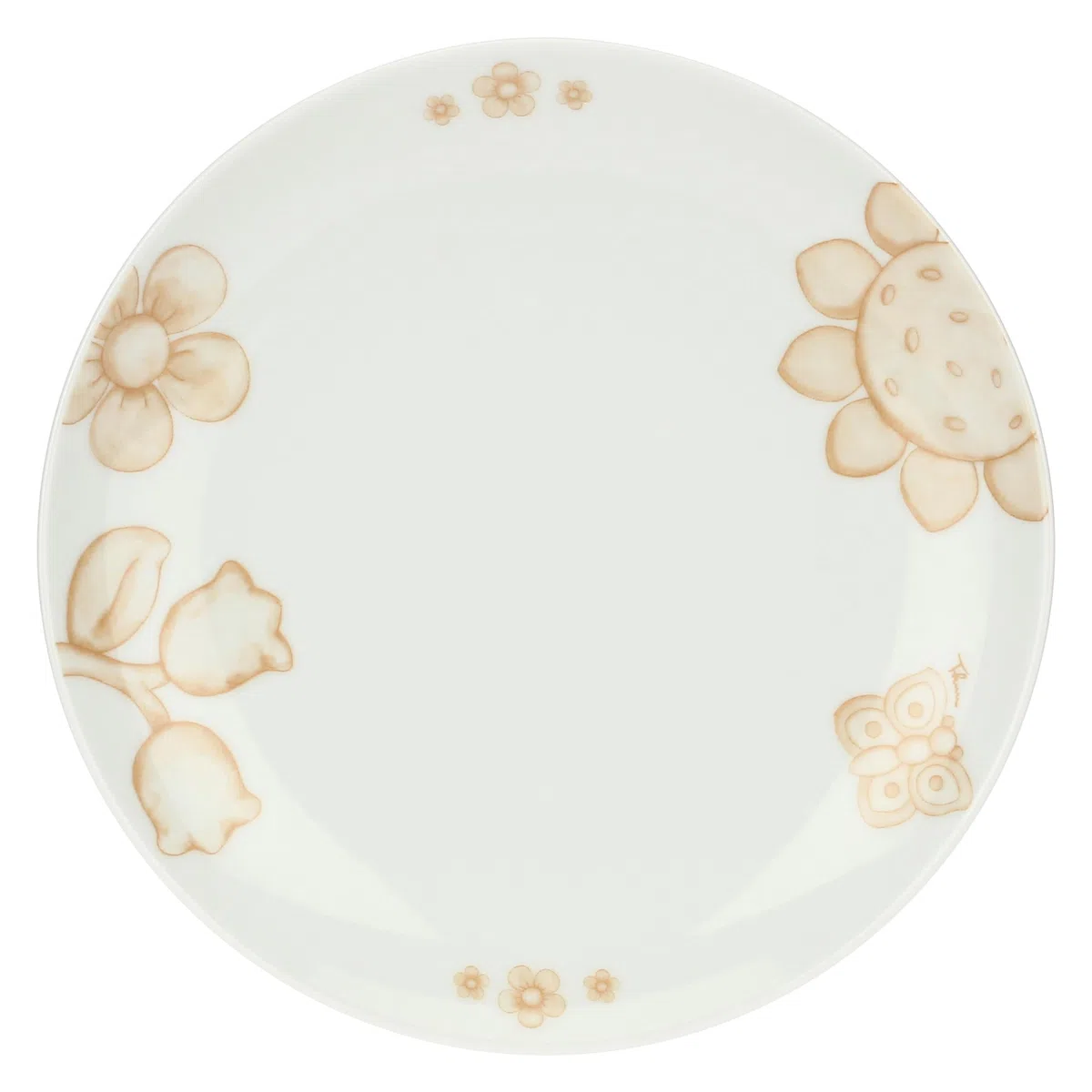 Thun - Set 2 piatti dessert in porcellana, diametro 20.5 cm, collezione Happy Elegance