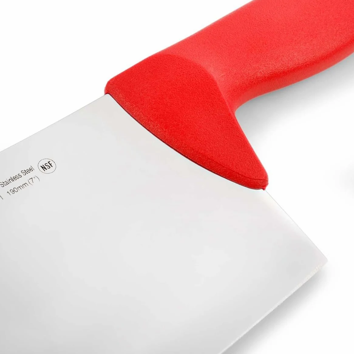 Arcos Coltello da Macellaio Cleaver – Lama in Acciaio Inossidabile 20 cm – Manico in Polipropilene, Resistente e Igienico con Sistema di Identificazione Colore – Rosso, Serie 2900