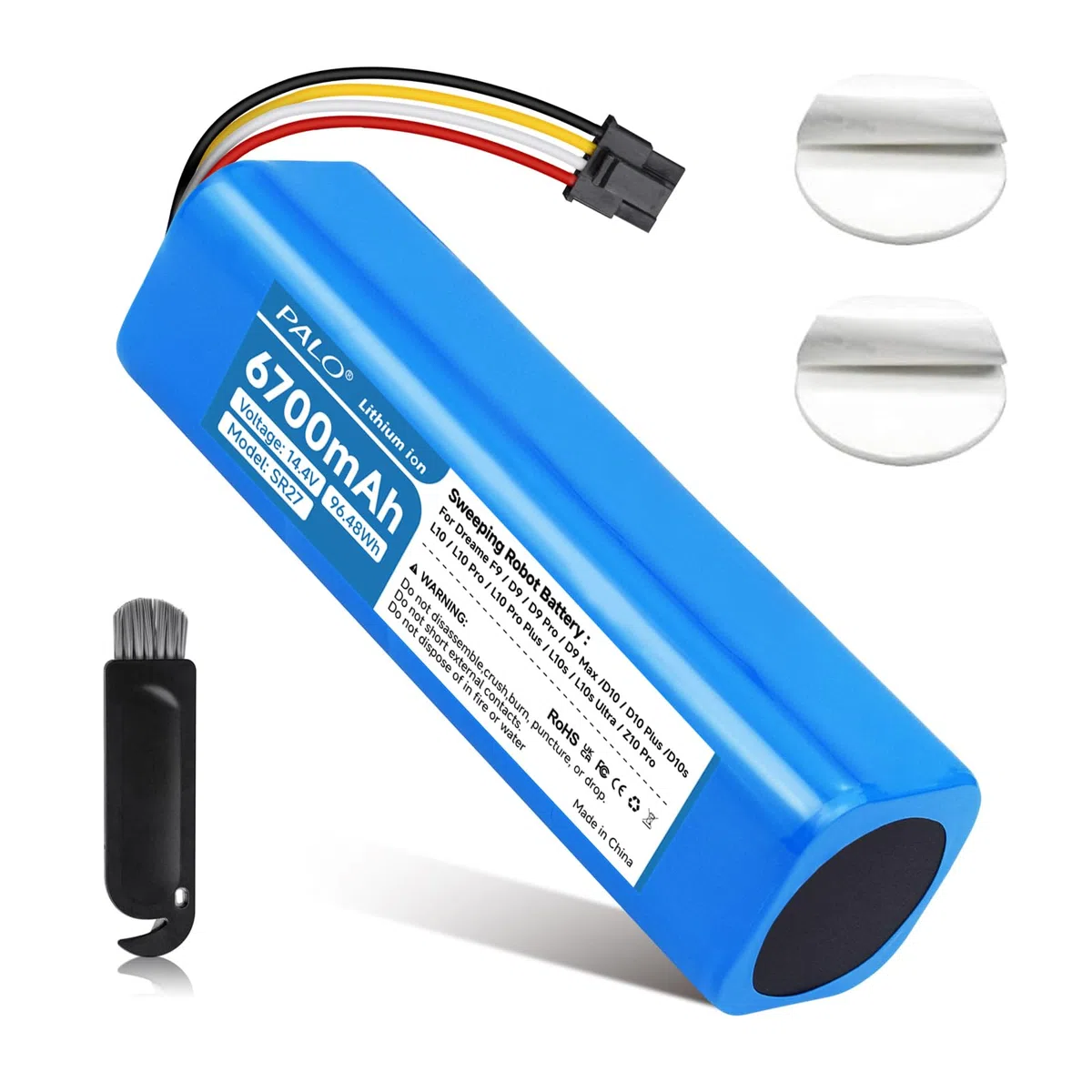 6700mah Batteria per Dreame L10s Ultra, L10 Pro, L10, Z10, Z10 Pro, D9 F9 Pro/Max, L10s Ultra Gen 2, D10 Plus Gen 2, L10 Prime, D9 Max Gen 2, Xiaomi 20+/X10, S5/S6/S7/Q5/Q7 MaxV Ultra Pure