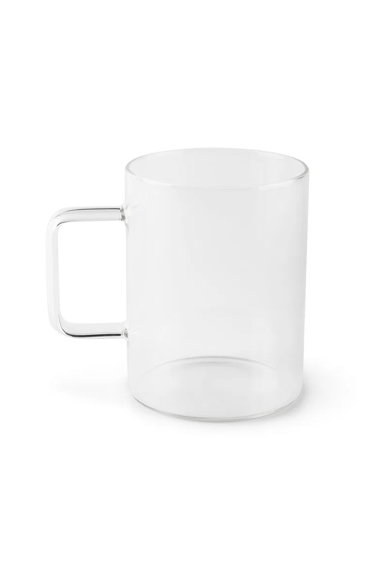 Excelsa Essential Set 6 Mug Trasparenti, Vetro Borosilicato, Capacità 450 Ml.