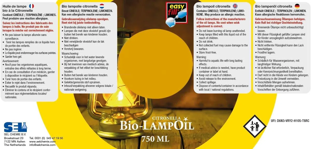 Horeca Candles Olio di Citronella Bio – 3x1L Olio per Lampade & Torce – Naturale & Ecologico – Senza Fumo & Lunga Durata – per Atmosfere Accoglienti all’Aperto