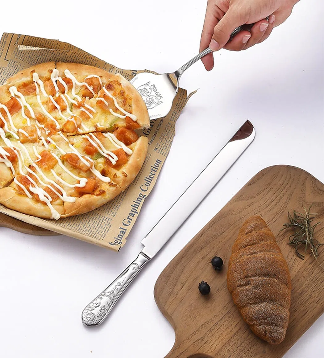 xiaoyu Wedding cake coltello e server set, utensili da taglio della torta in acciaio inossidabile, taglierina della torta incisa vintage e servizio spatola per matrimonio, compleanni, festa nuziale