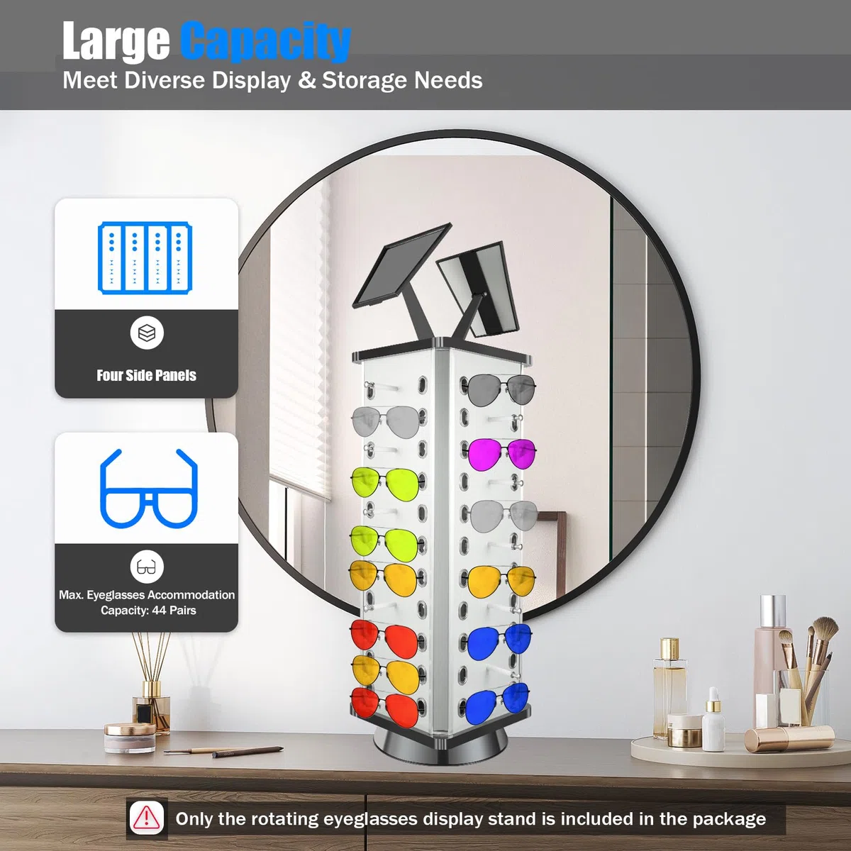 44 Paire Rotanti Sole Espositore Quadrato Per Negozio Decorazione Casa