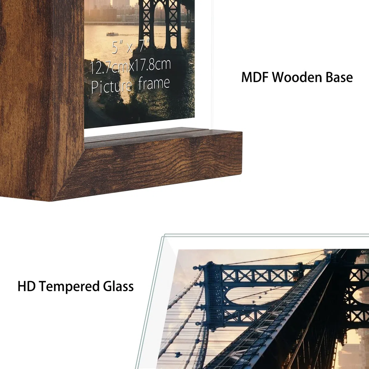 RLAVBL Cornice 13x18 Set 2,Cornice Foto a Doppia Faccia Esposta sul Tavolo