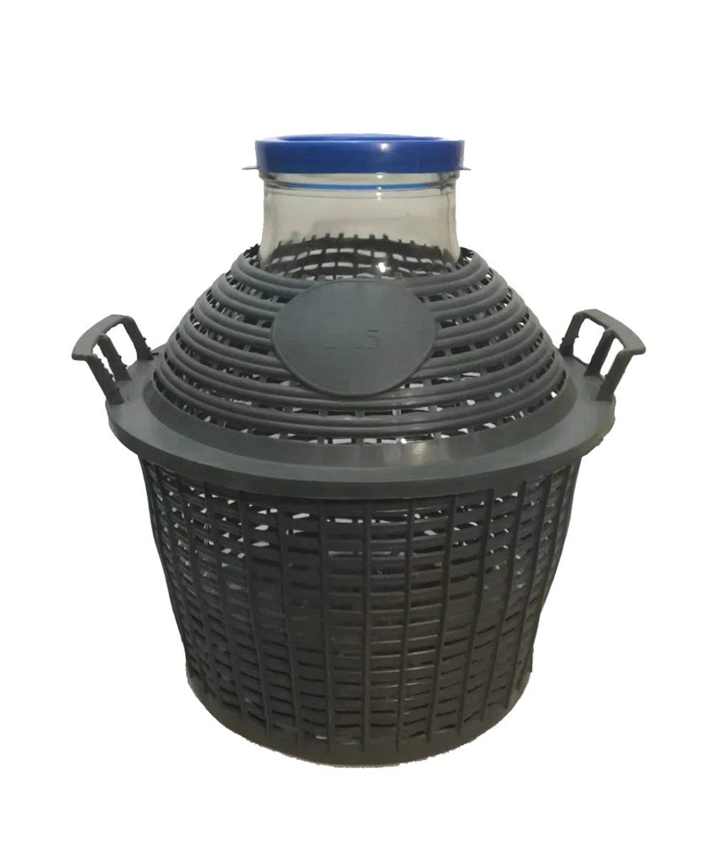 generico Damigiana Litri 15 Bocca Larga Cesto plastica