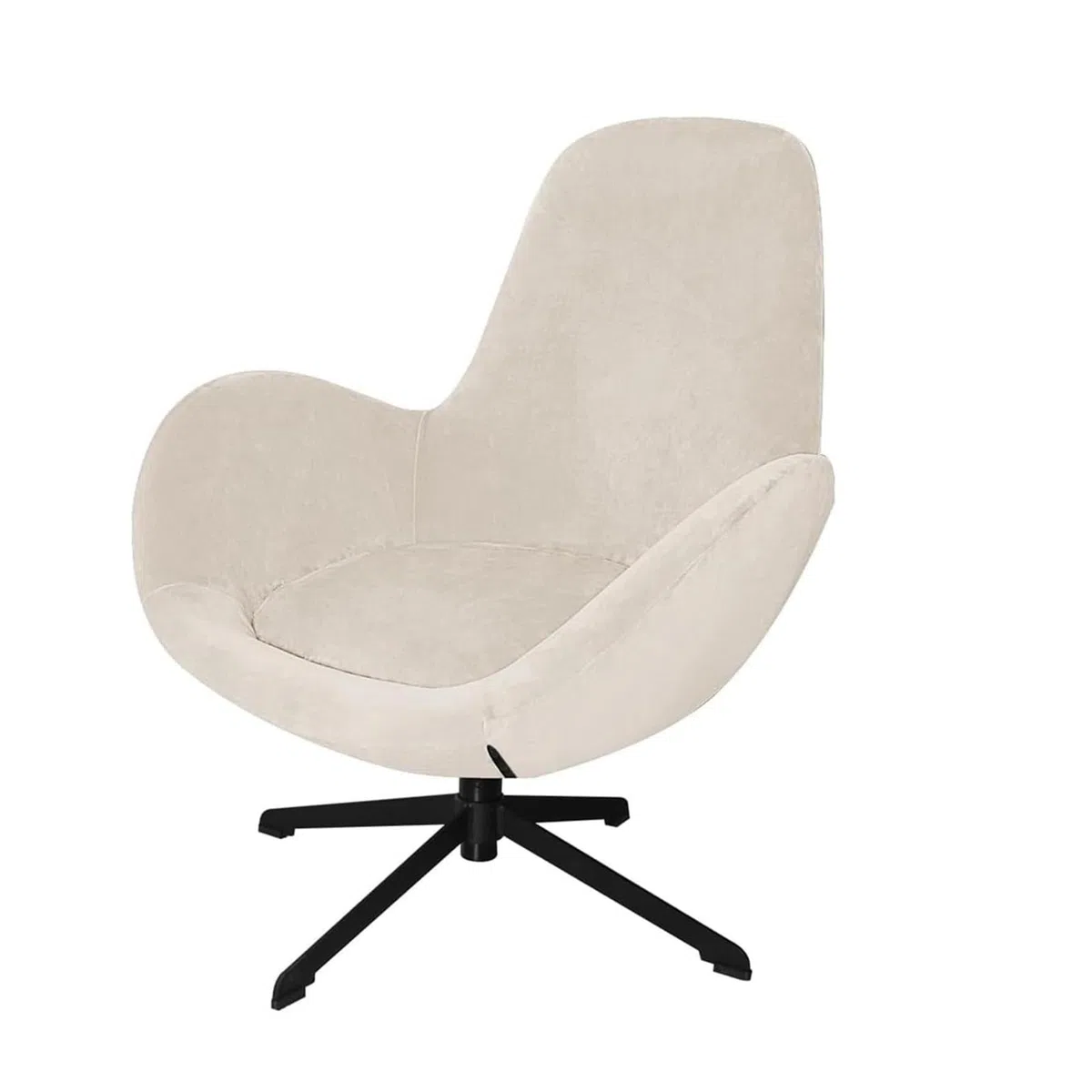 Fodera per Poltrona Girevole in Guscio d'uovo, Moderna Copertura Protettiva per Poltrona Lounge con Schienale Medio Curvo, Copertura Sedia Ufficio/Cucina con Braccioli (Beige)