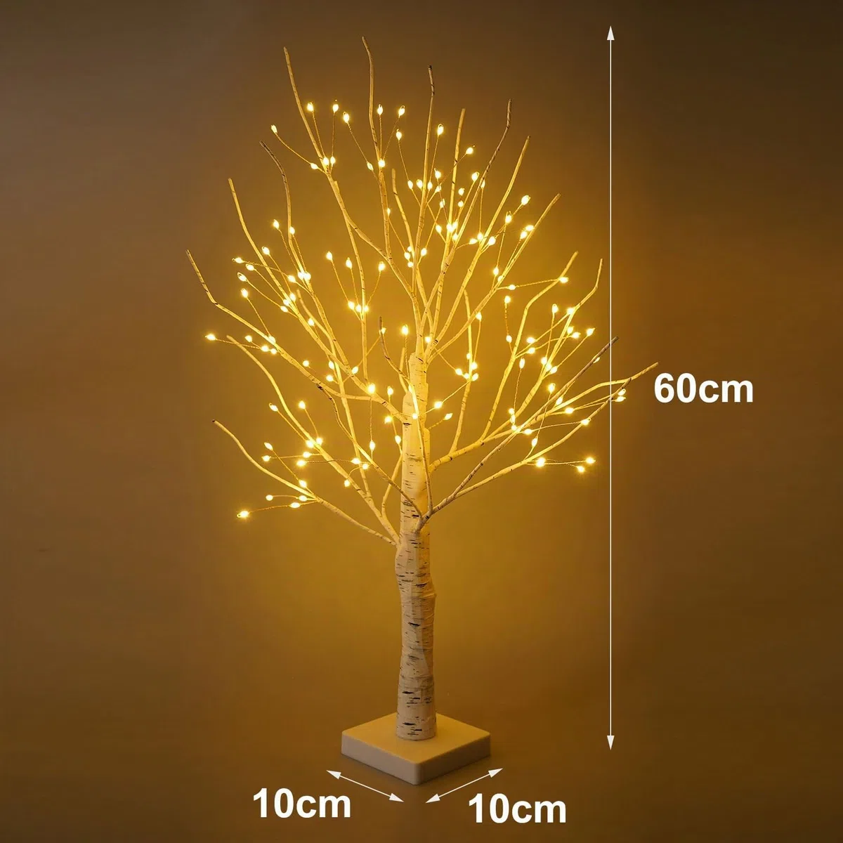 Albero Luminoso di Betulla Per Interni con 144 Luci A Led Bianco Caldo, Luci A Alberi Rami Pieghevoli Per Decorazione Natalizia, Matrimonio, Decorazione Interna, Feste, Compleanni
