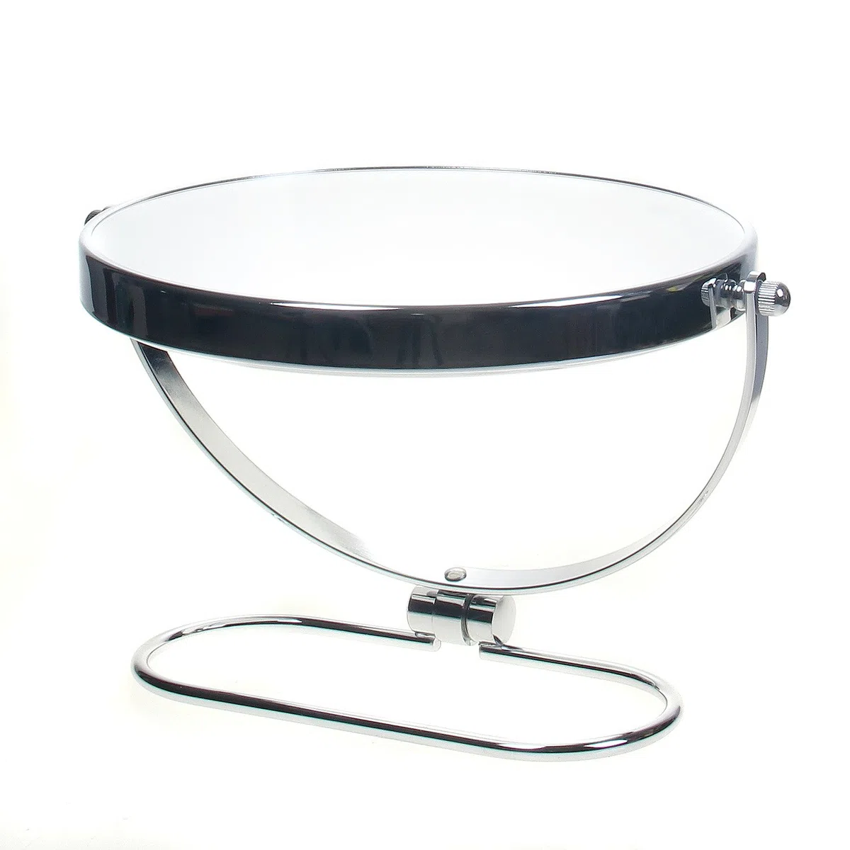 TUKA Pieghevole Specchio Bagno per Trucco 10X Ingranditori, 8" Doppio Specchio Cosmetico Con Piedistallo, ø 20 cm Specchio da Tavolo per Trucco e Rasatura, 2 Facciate Vanity Mirror, TKD3125-10x