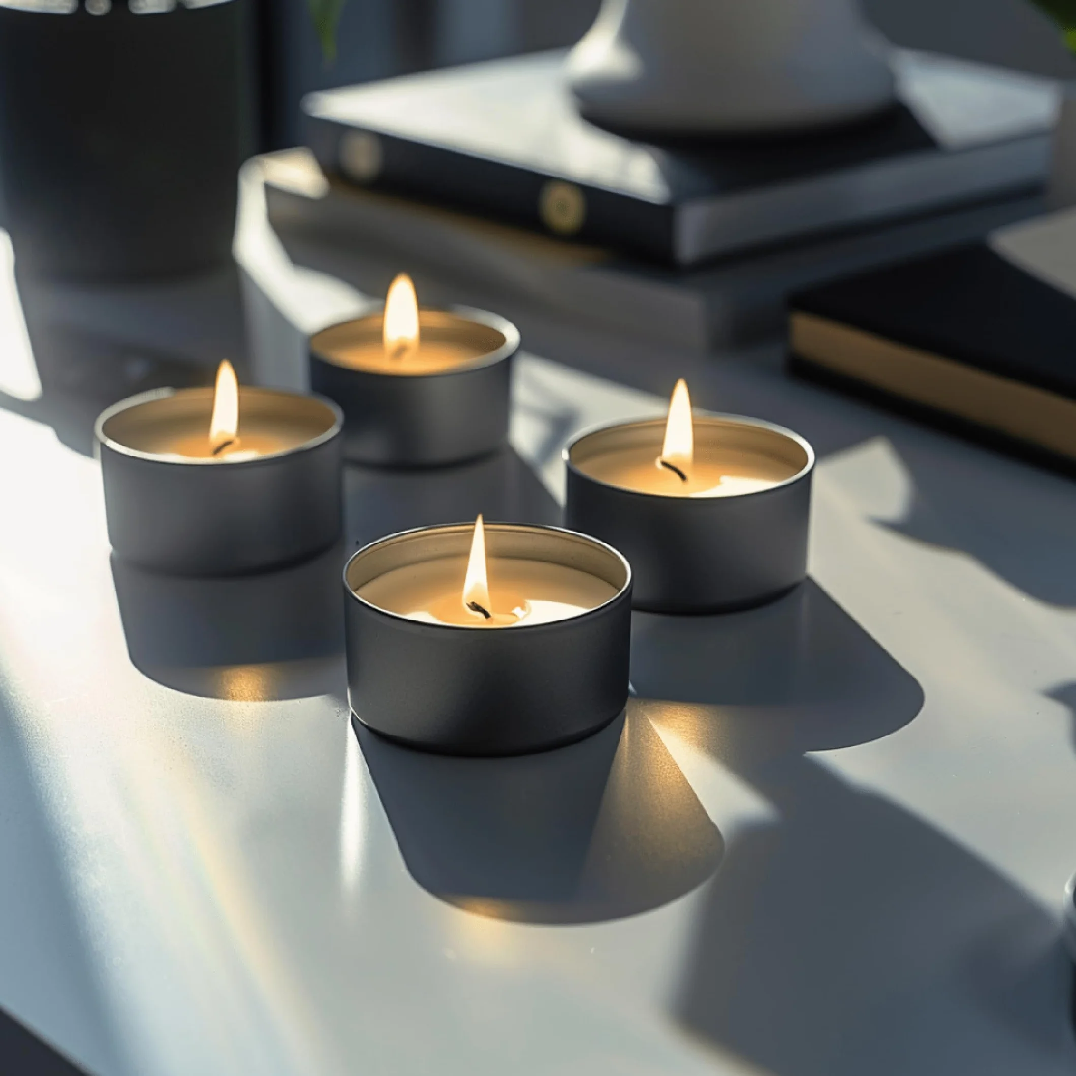 Horeca Candles - 200 Lumini Tealight Premium - Durata di Combustione oltre 8 ore - Set da 200 Pezzi Tè Luci - Candele Bianche - Non profumate