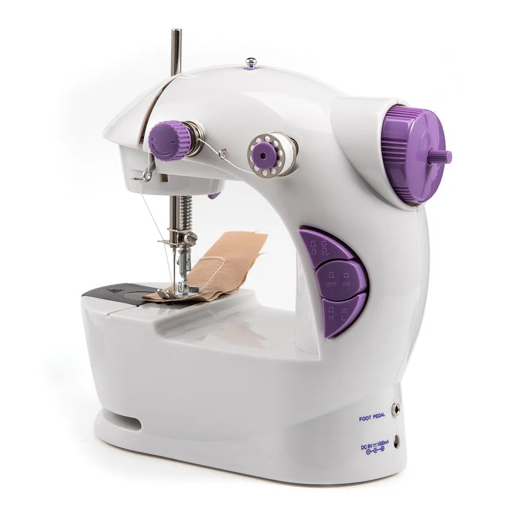 Mini Macchina da Cucire Portatile ed Elettrica per Principianti Adulti - Velocità Regolabile con Funzione Overlock per Crafting