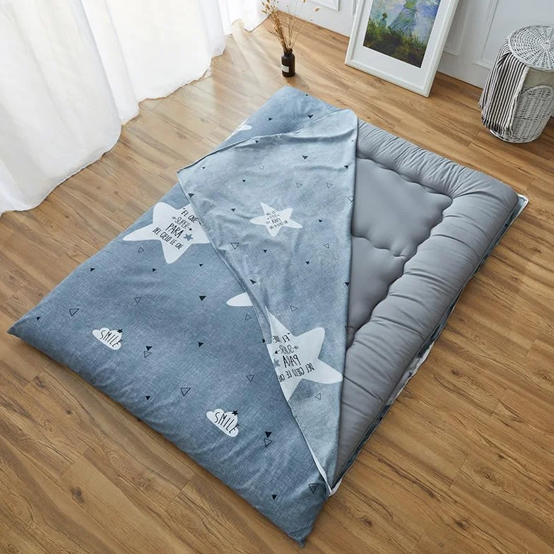 Coprimaterasso futon da pavimento, tinta unita, lavabile, antipolvere, rimovibile, cerniera, per materasso futon giapponese tatami (grigio scuro, 90 x 200 cm)