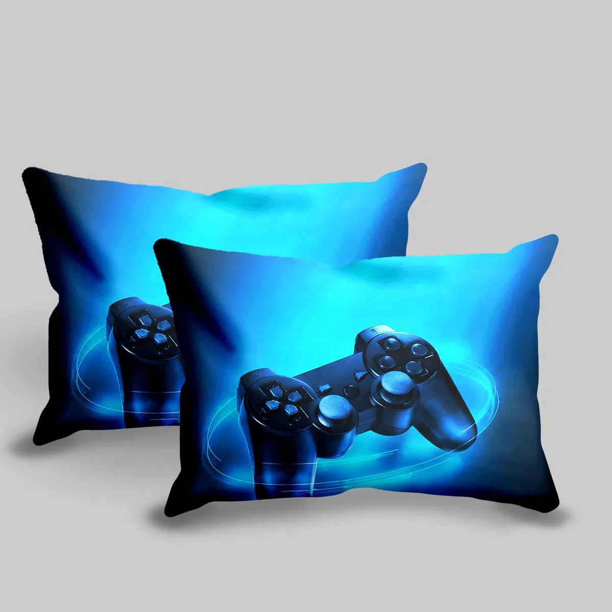 Set di Biancheria da Letto Gamepad 135x200 cm,Set di Copripiumini da Gioco Stampati in 3D,1 Copripiumino e 2 Federe 50×75 cm