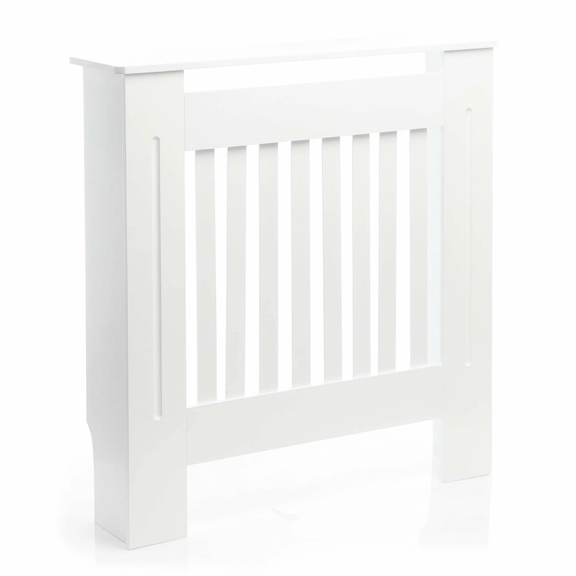Copritermosifone in MDF Bianco 78x19x82cm Copricalorifero a doghe