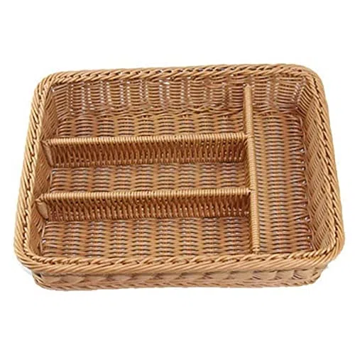 Cesto di in rattan, cesto di , portaposate, cestino in rattan