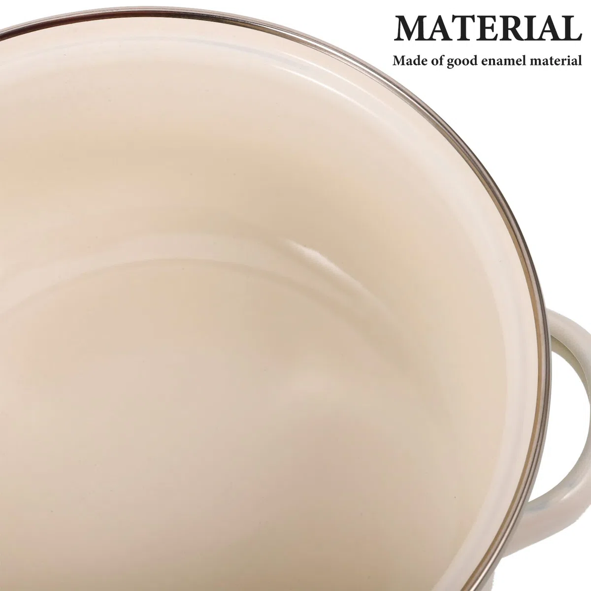 Pentola Smaltata per Cucina Domestica Coperchio, Distribuzione Uniforme del Calore, Antiaderente, per Zuppe e Stufati, Materiale Smalto Resistente