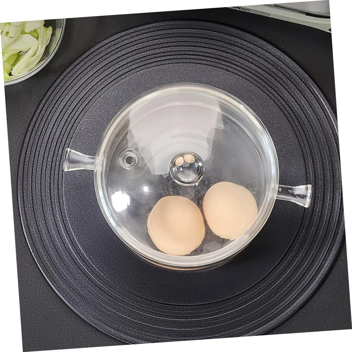 Sosoport Piastra per Scongelamento Rapido su Fornello Gas 24 Cm in Lega di Alluminio Design Antiscivolo, Vassoio per Scongelare Carne e Pesce, Accessorio Cucina per Protezione Pentole