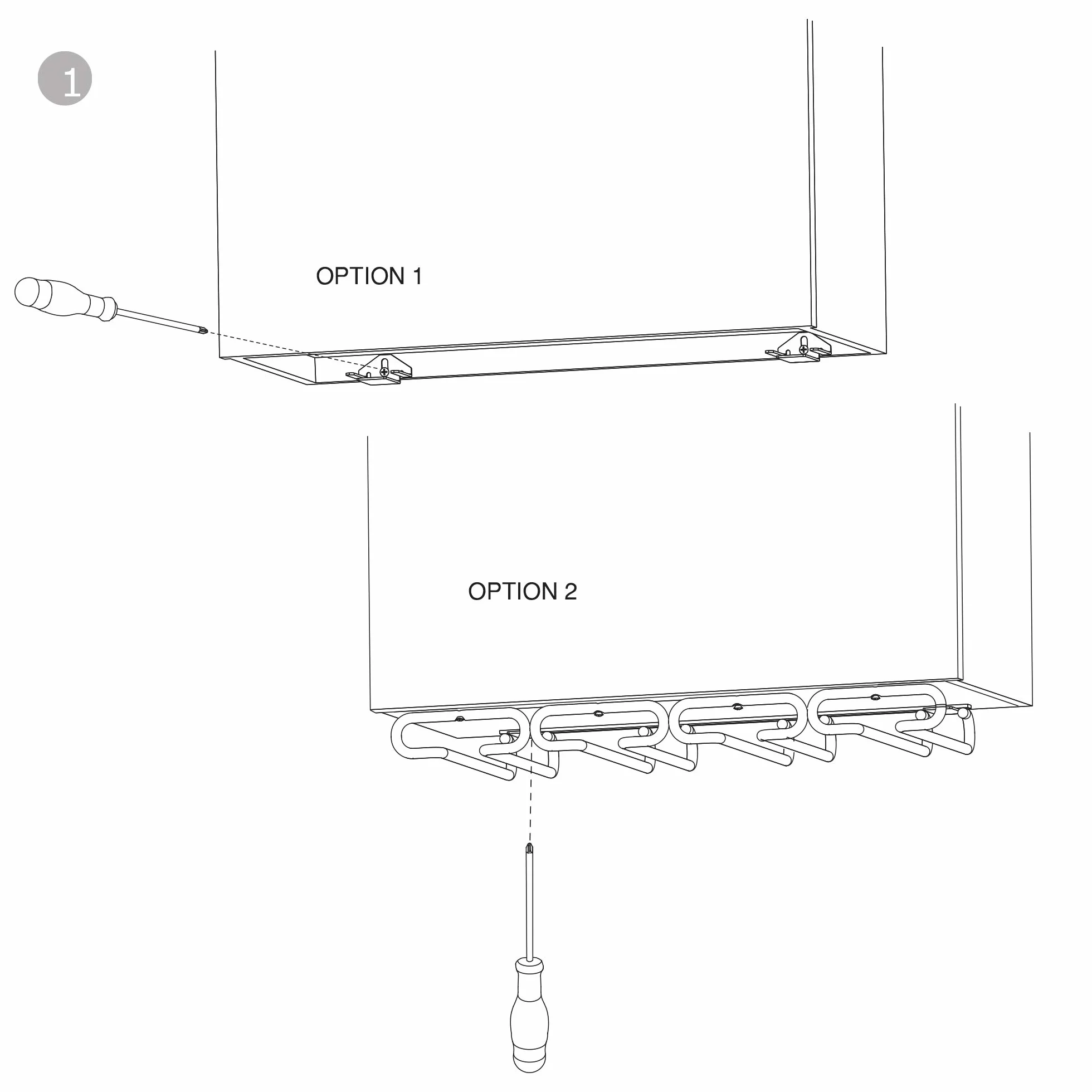 Emuca – Portabicchieri in 4 linee per mobili, Porta bicchieri per mensole o barre, 280 mm, acciaio, finitura cromata