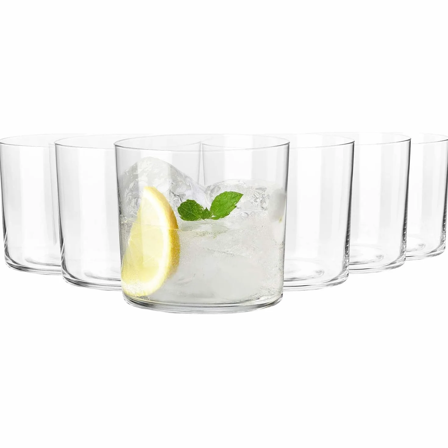 Krosno Mixology Bicchieri Sidro e Acqua 420 ml, Set 6 Pezzi, Vetro Cristallo Senza Piombo, Pareti Sottili, Design Minimalista, per Bevande Casa Ristorante, Lavabili in Lavastoviglie