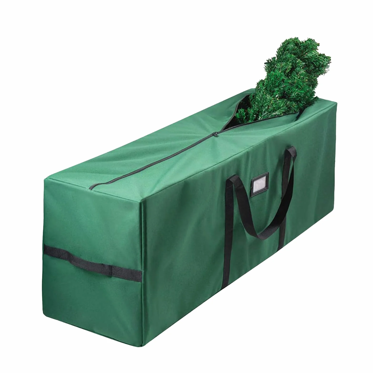 Borsa per Albero Natale, Impermeabile Oxford 600D Borsa per Conservazione di Alberi Natale Artificiali,135x40x50cm, Sacco Porta Albero Natale con Slot Schede, Portaoggetti Custodia Albero (Verde, B)