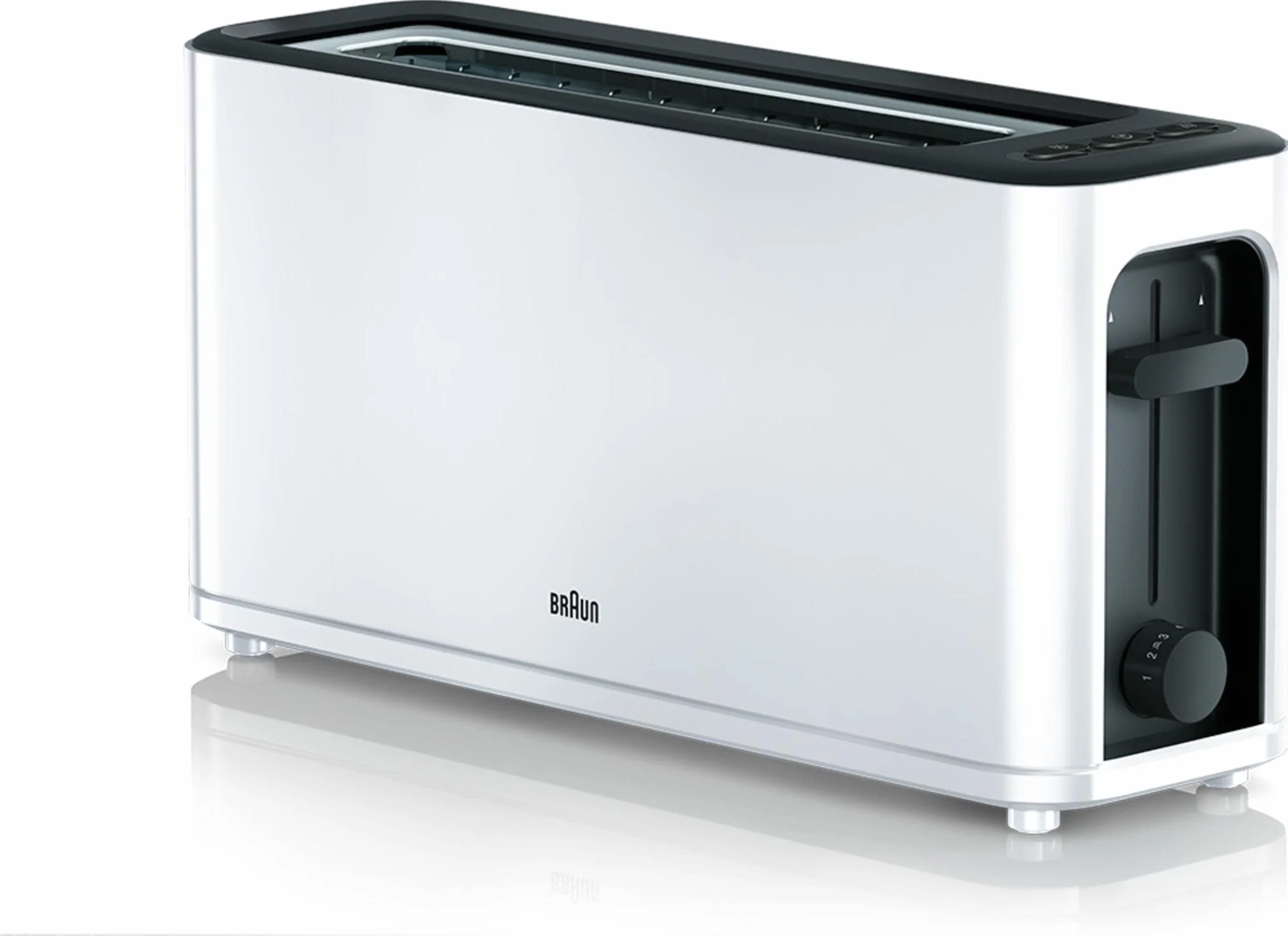 Braun HT3100WH - Tostapane con 1 fessura, 7 livelli di doratura, bianco, 1000