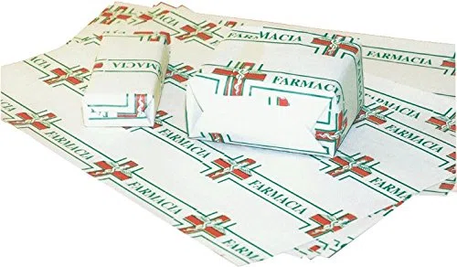 Carta kraft da gr. 40 per farmacia - Formato cm. 18x25 - Scatola da Kg. 10 (circa 6000 fogli)