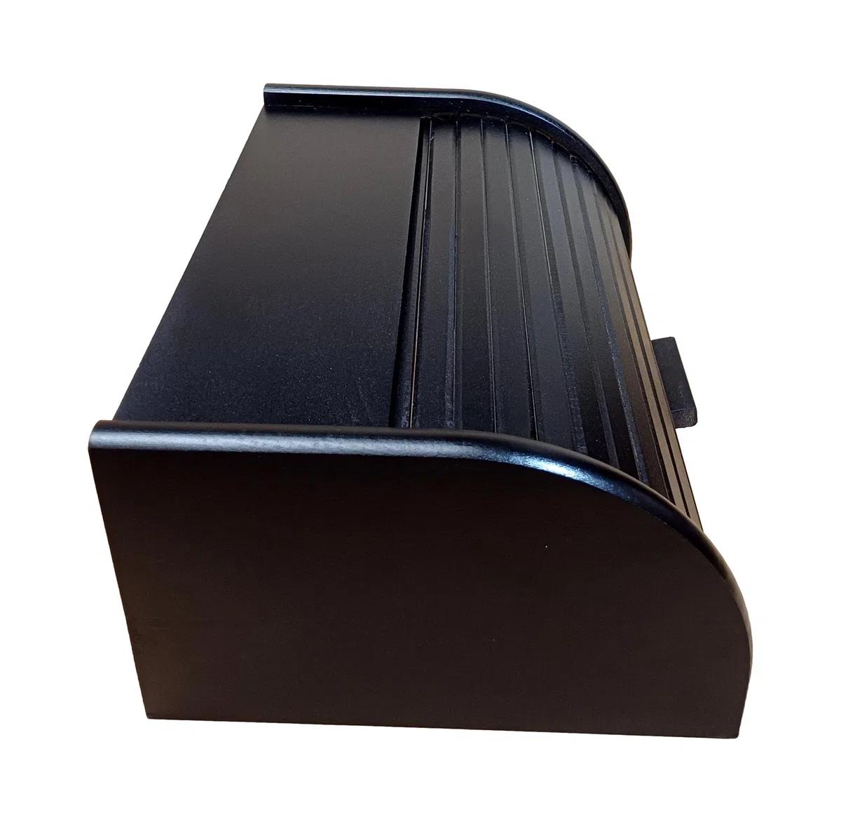 Contenitore per il pane in legno con chiusura a serranda per conservare il pane in cucina, Legno, Black, large