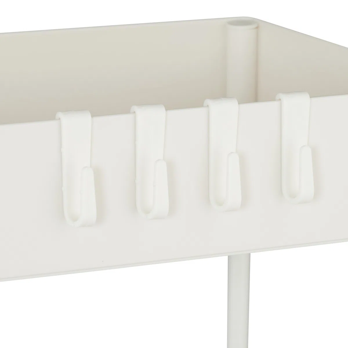 Relaxdays Carrello da Cucina Ruote, 4 Ripiani, Carrellino Portaoggetti per Bagno, Cibo o Detersivi, 93x40x22 cm, Bianco