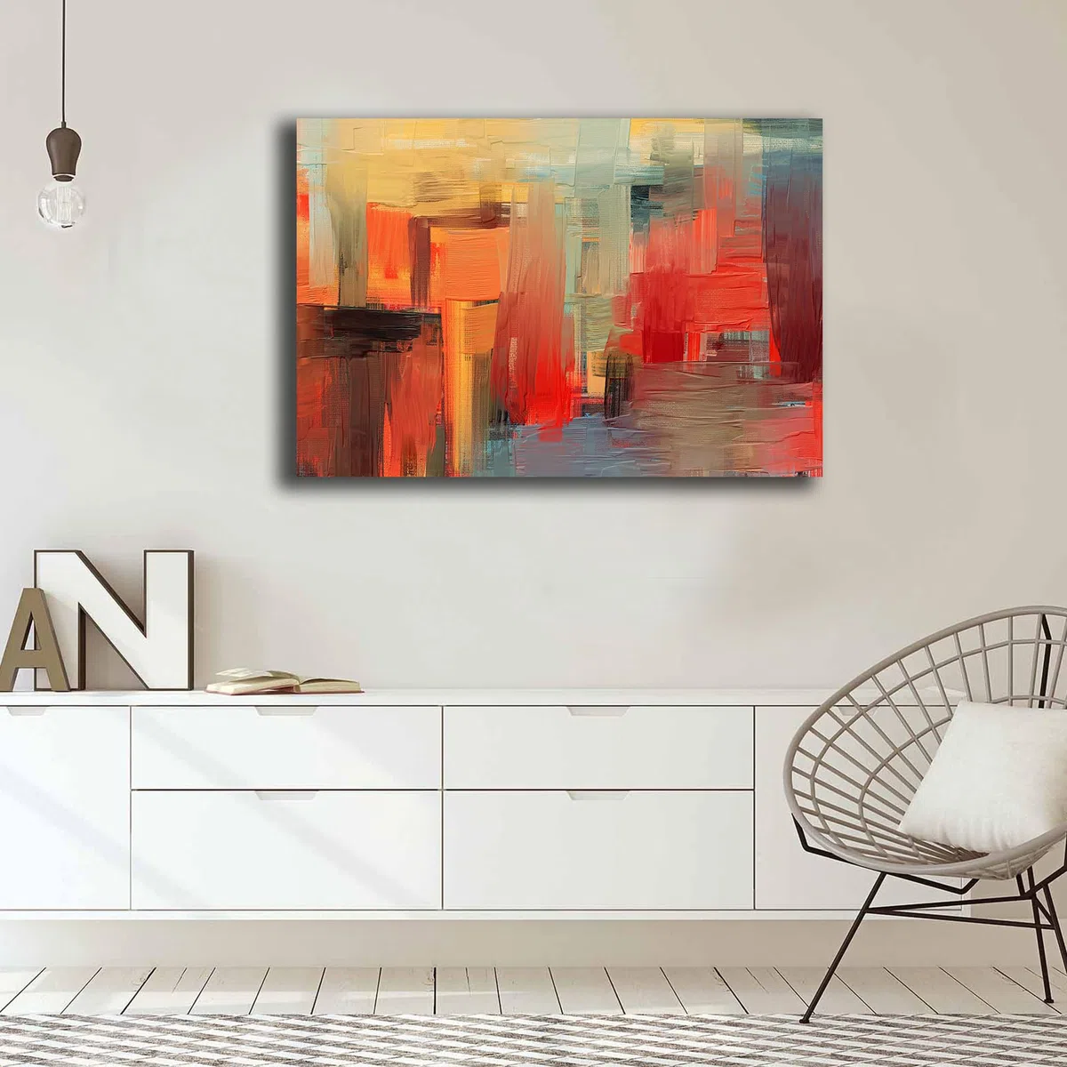 Printerland Quadro Moderno Astratto Industrial Quadri moderni soggiorno da Parete XXL grande Stampa su tela Canvas Decorazione Murale muro Arredo Camera da letto Cucina (50x70 cm, 3)