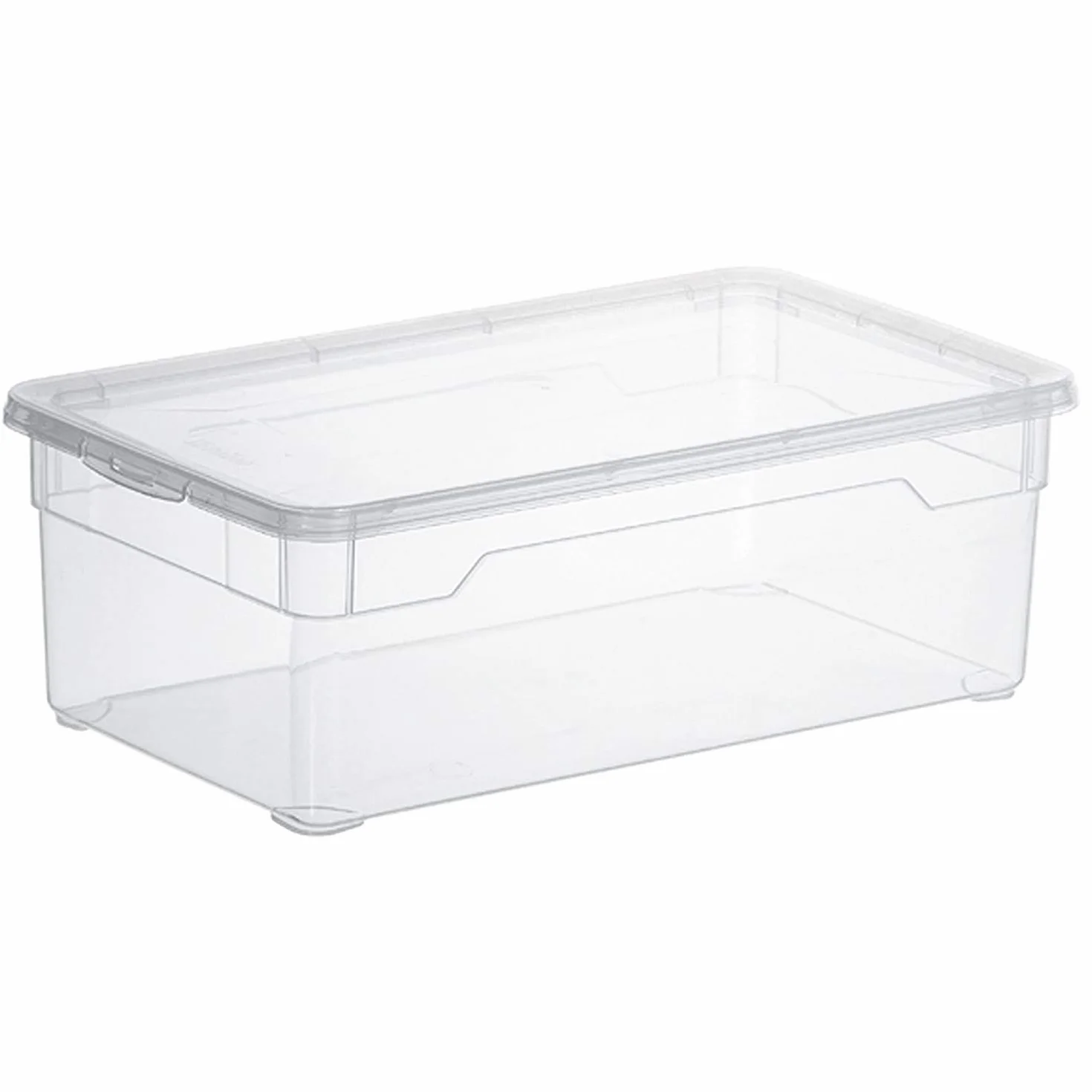 Rotho Clear Set Di 4 Scatole Di Conservazione Con Coperchio, Plastica, Senza Bpa, Trasparente, ‎4 x 5L, 33.0 x 19.0 x 11.0 cm, 960 grammi